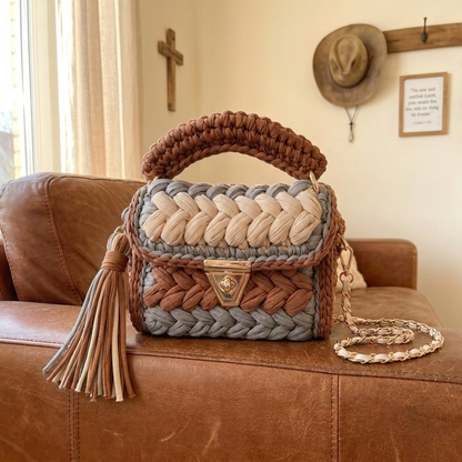 Handmade Crochet Cowgirl Bags